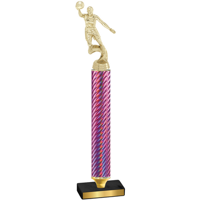 Value Pink Carbon Fiber Basketball Trophy