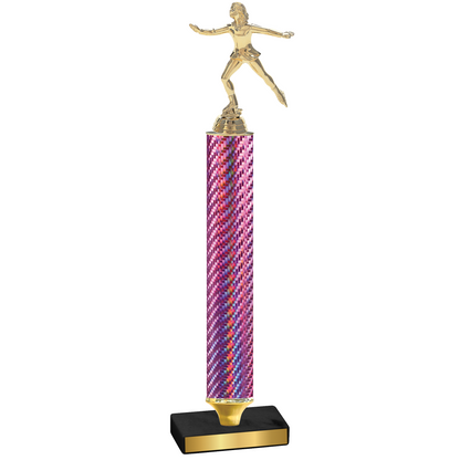 Value Pink Carbon Fiber Skater Trophy