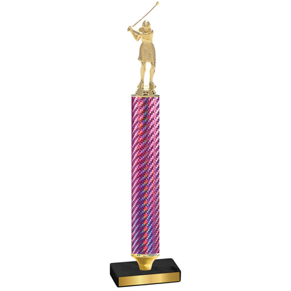 Value Pink Carbon Fiber Golf Trophy