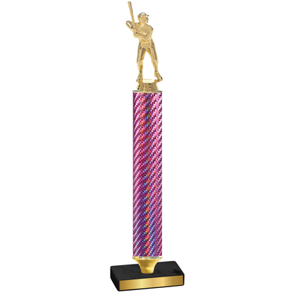 Value Pink Carbon Fiber Baseball Trophy