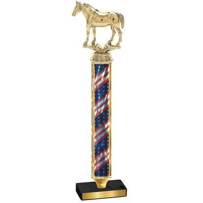 Value Flag USA Horses Trophy