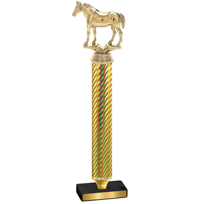 Value Gold Carbon Fiber Horses Trophy