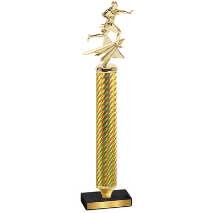 Value Gold Carbon Fiber Flag Football Trophy