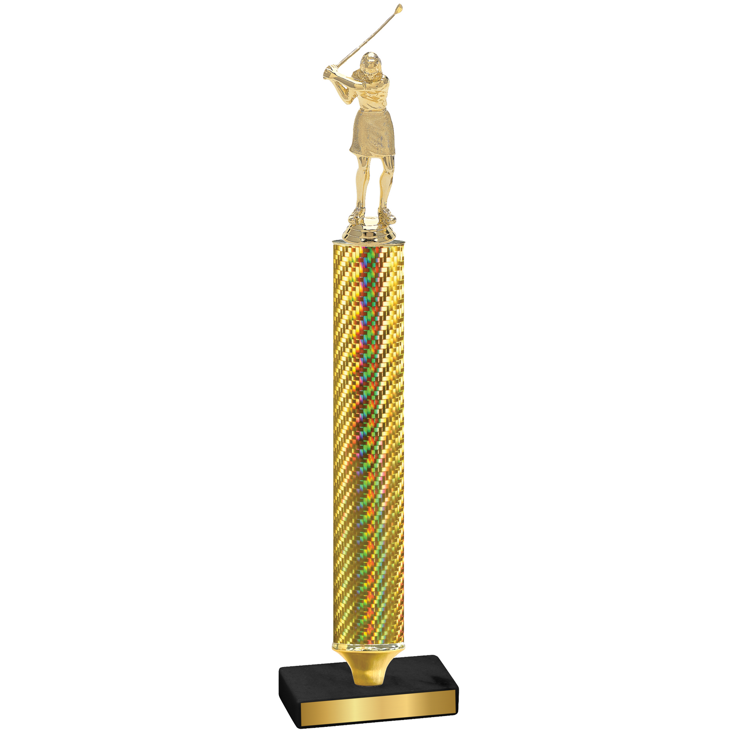 Value Gold Carbon Fiber Golf Trophy