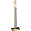 Value Silver Carbon Fiber Soccer Trophy