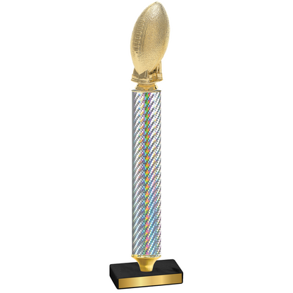 Value Silver Carbon Fiber Football Trophy