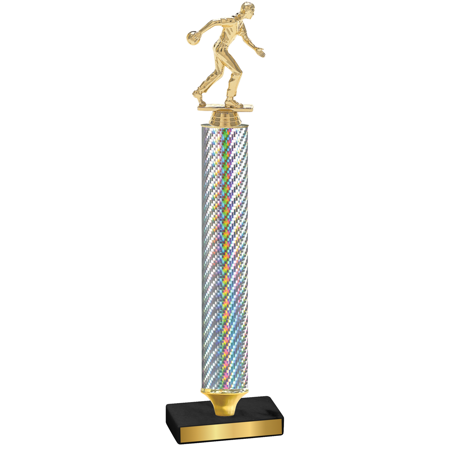 Value Silver Carbon Fiber Bowling Trophy