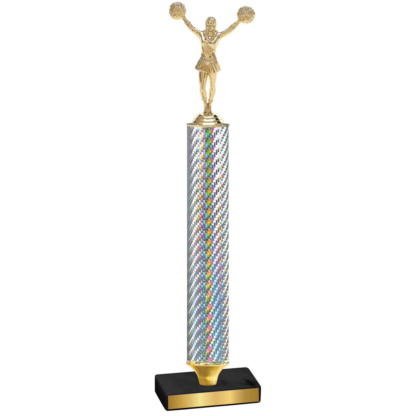 Value Silver Carbon Fiber Cheerleading Trophy