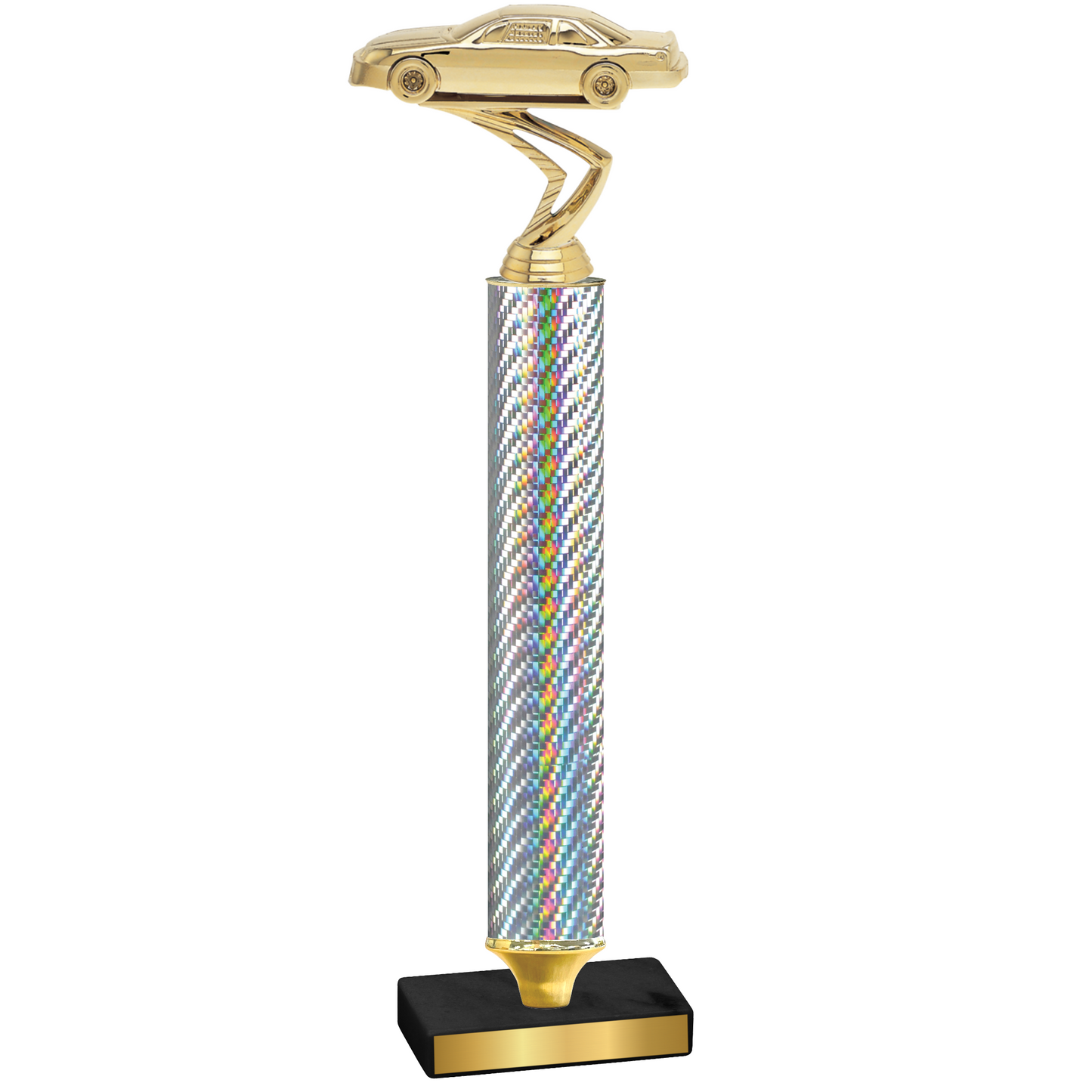 Value Silver Carbon Fiber Cars Trophy