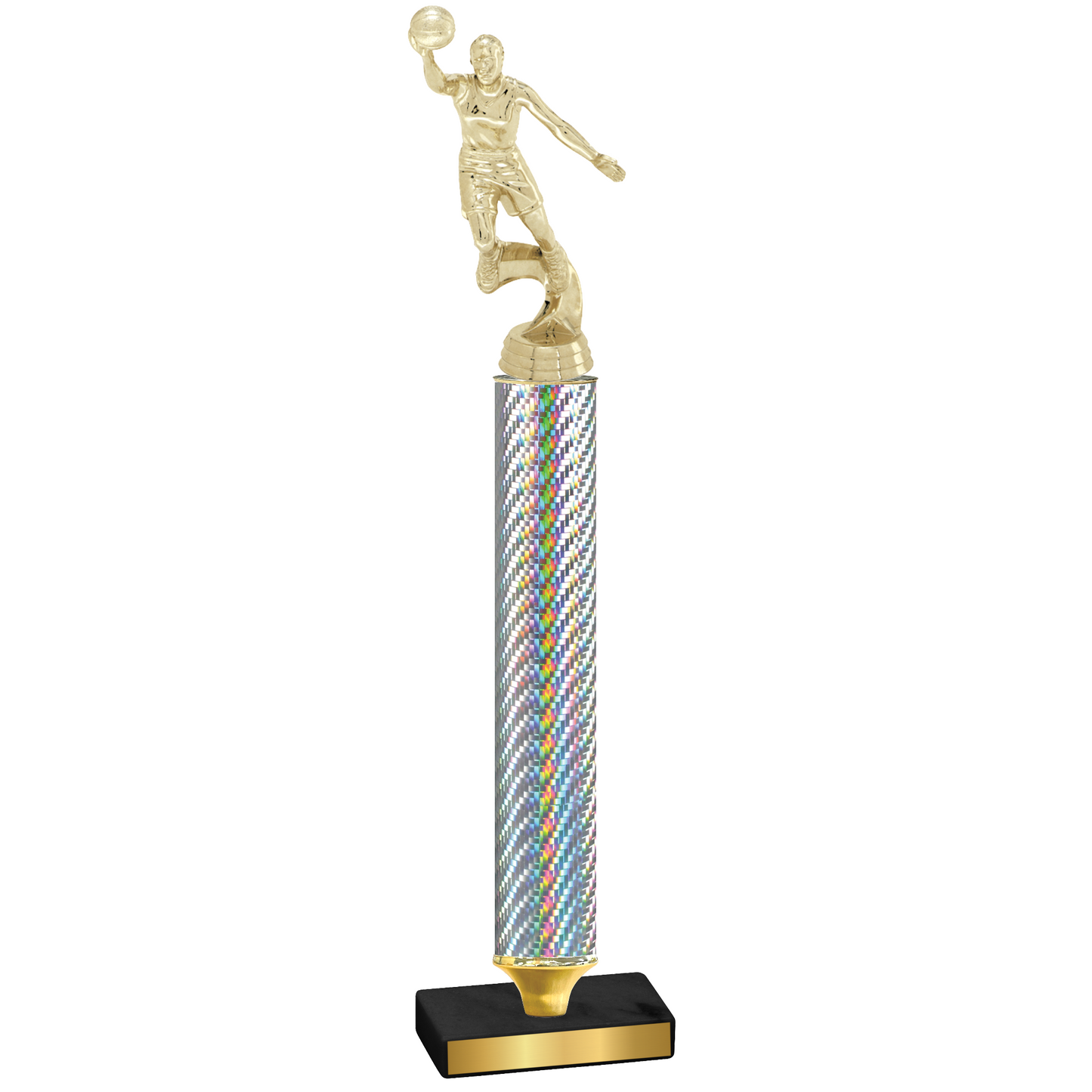 Value Silver Carbon Fiber Basketball Trophy