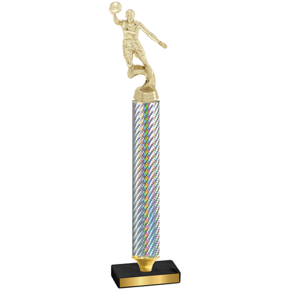 Value Silver Carbon Fiber Basketball Trophy