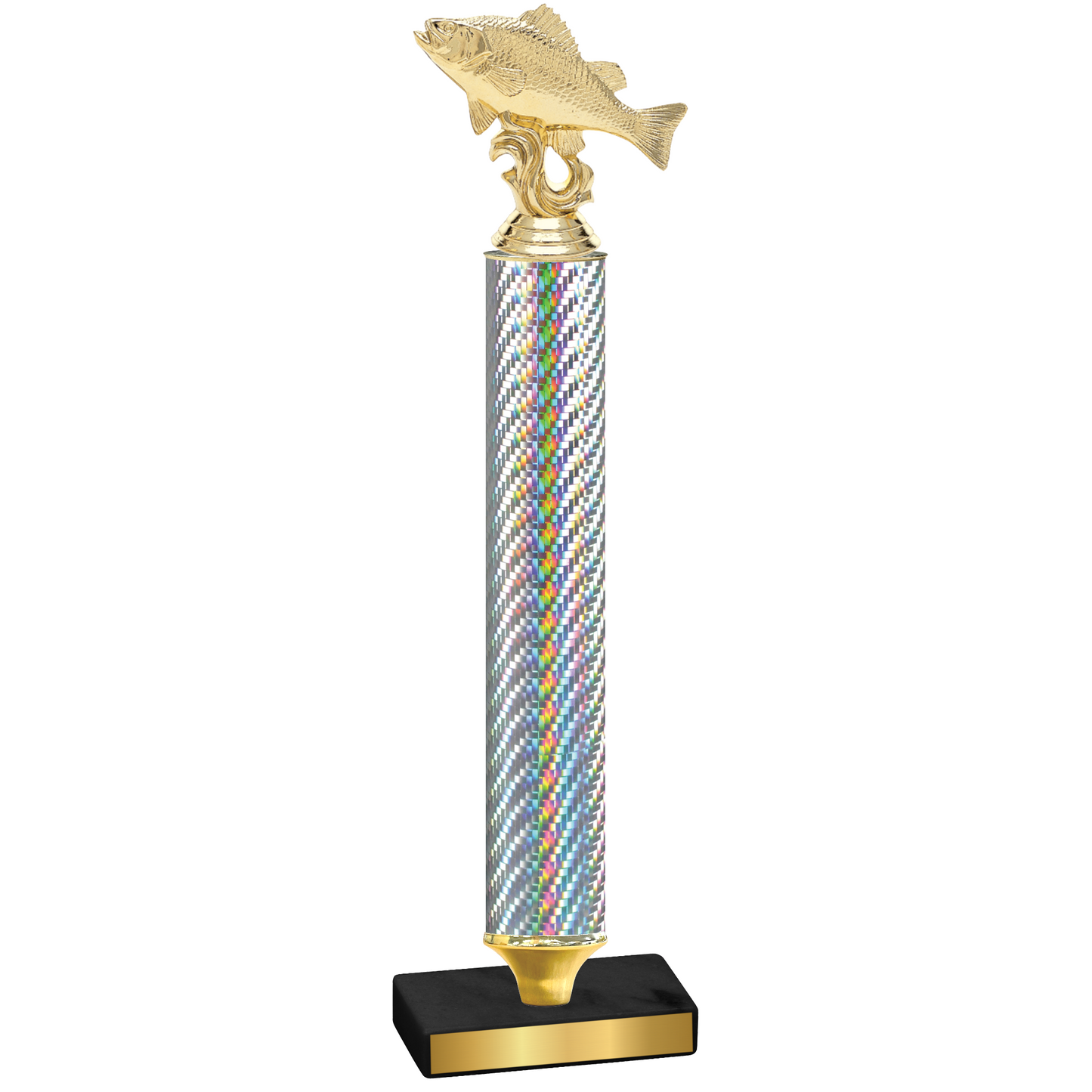 Value Silver Carbon Fiber Fishing Trophy