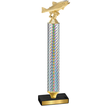 Value Silver Carbon Fiber Fishing Trophy