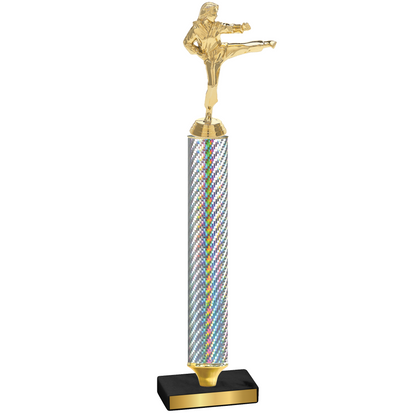 Value Silver Carbon Fiber Karate Trophy