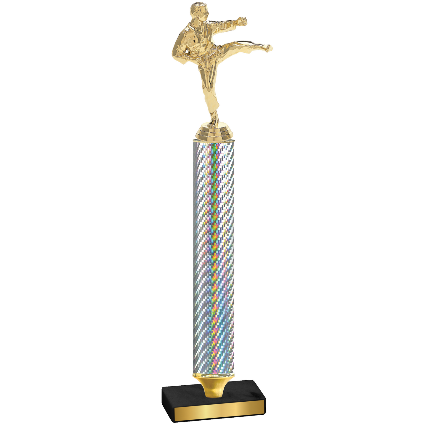 Value Silver Carbon Fiber Karate Trophy