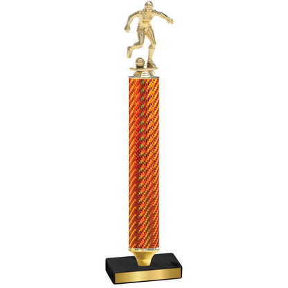 Value Orange Carbon Fiber Soccer Trophy