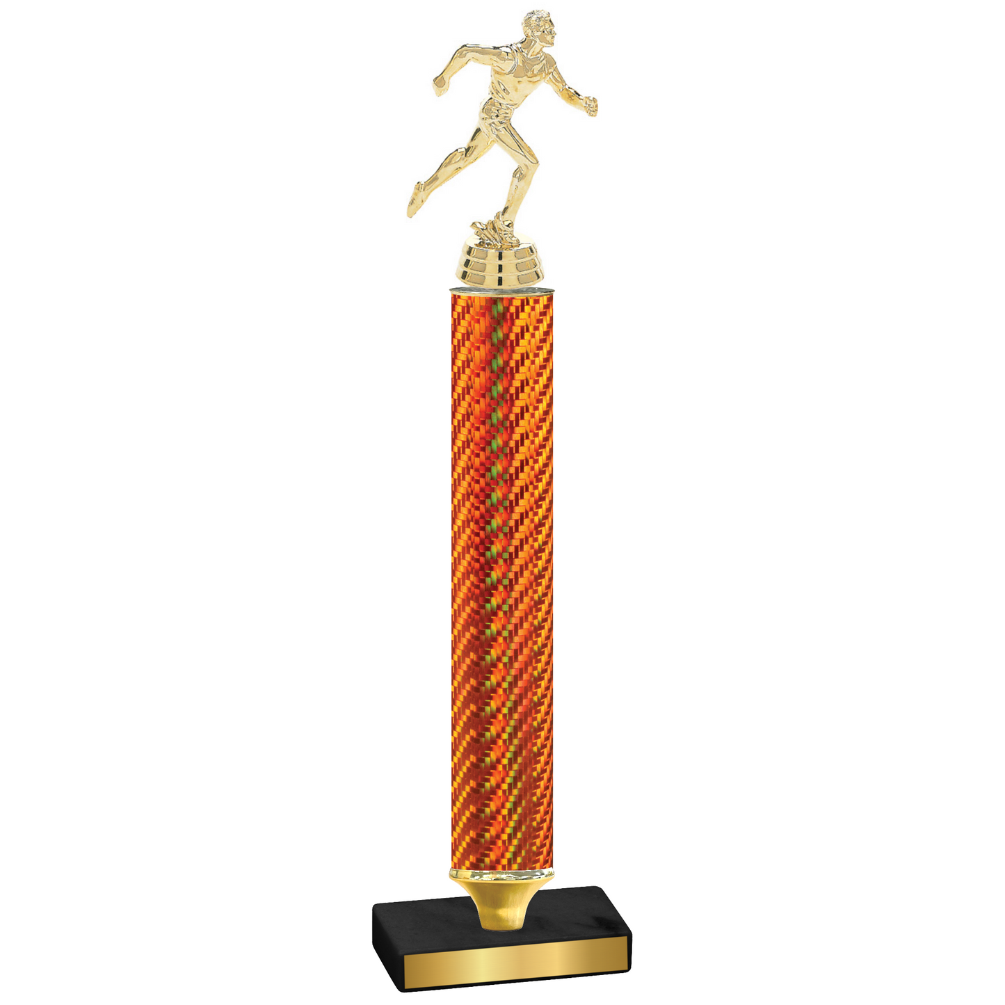 Value Orange Carbon Fiber Running Trophy