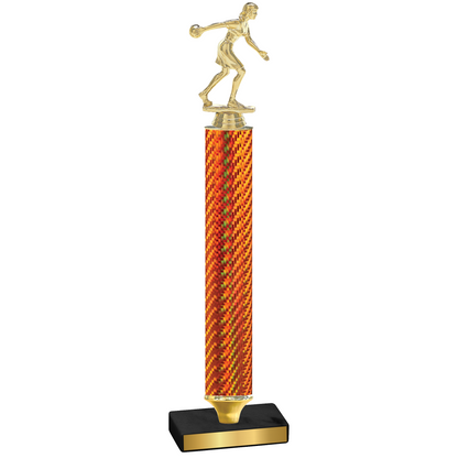 Value Orange Carbon Fiber Bowling Trophy