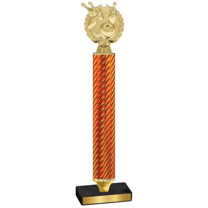 Value Orange Carbon Fiber Bowling Trophy