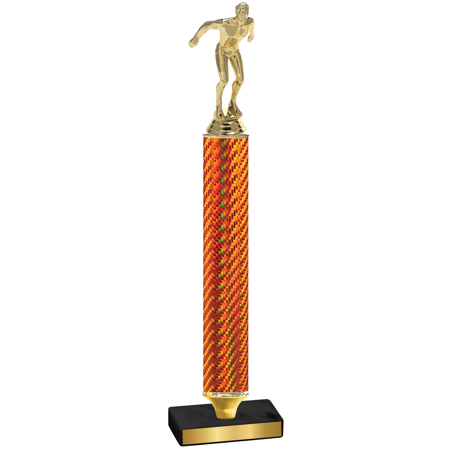 Value Orange Carbon Fiber Swimming Trophy