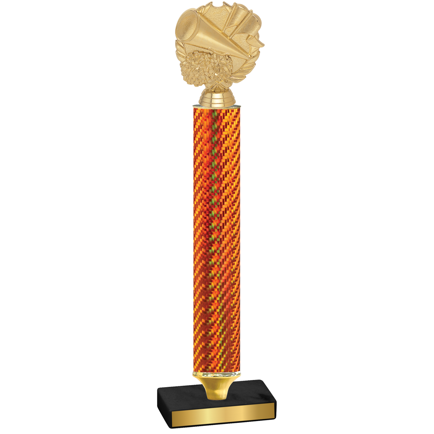 Value Orange Carbon Fiber Cheerleading Trophy