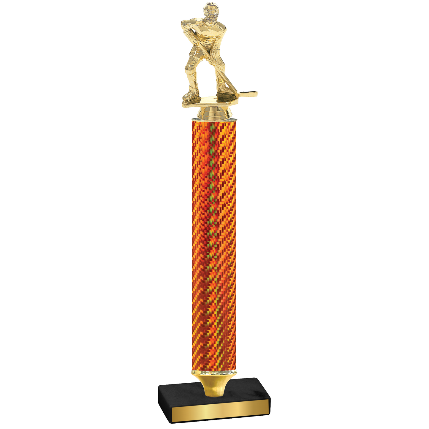 Value Orange Carbon Fiber Hockey Trophy