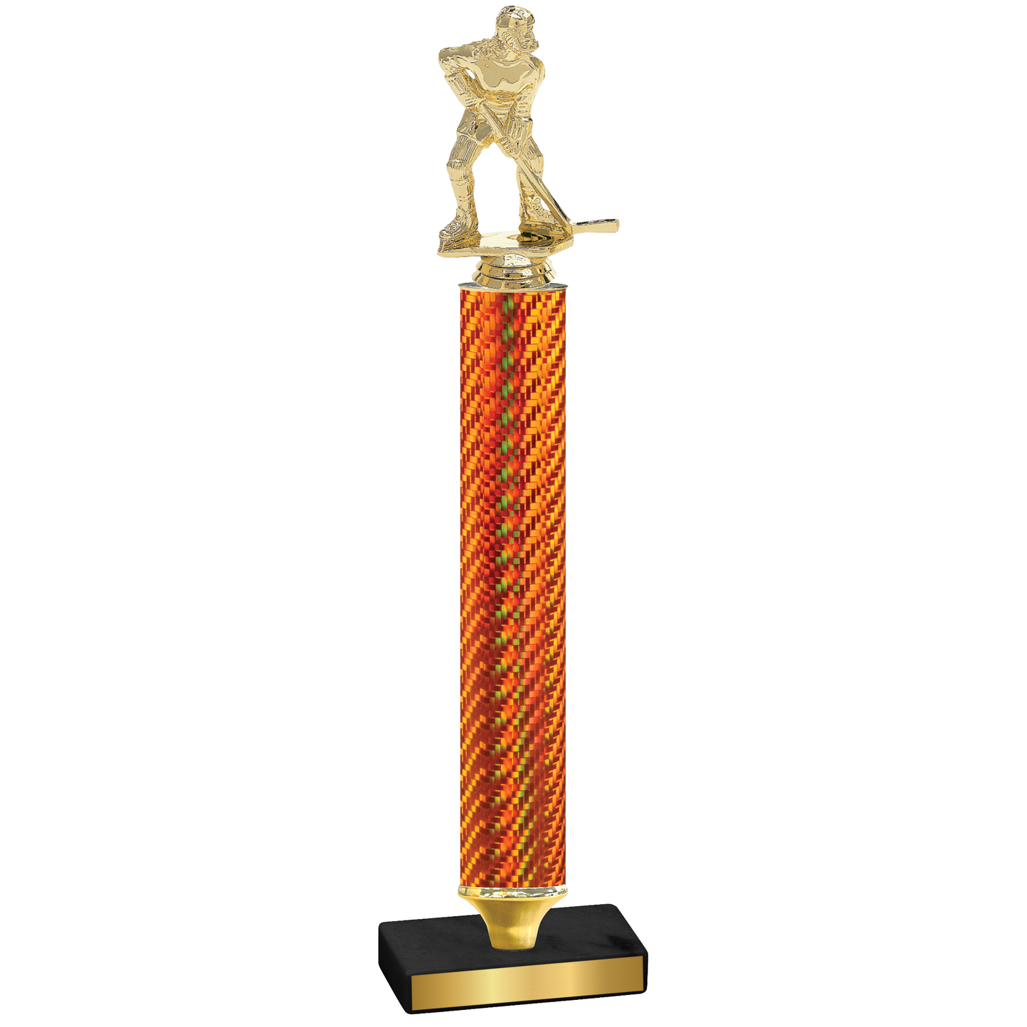 Value Orange Carbon Fiber Hockey Trophy