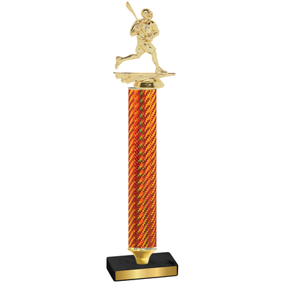 Value Orange Carbon Fiber Lacrosse Trophy