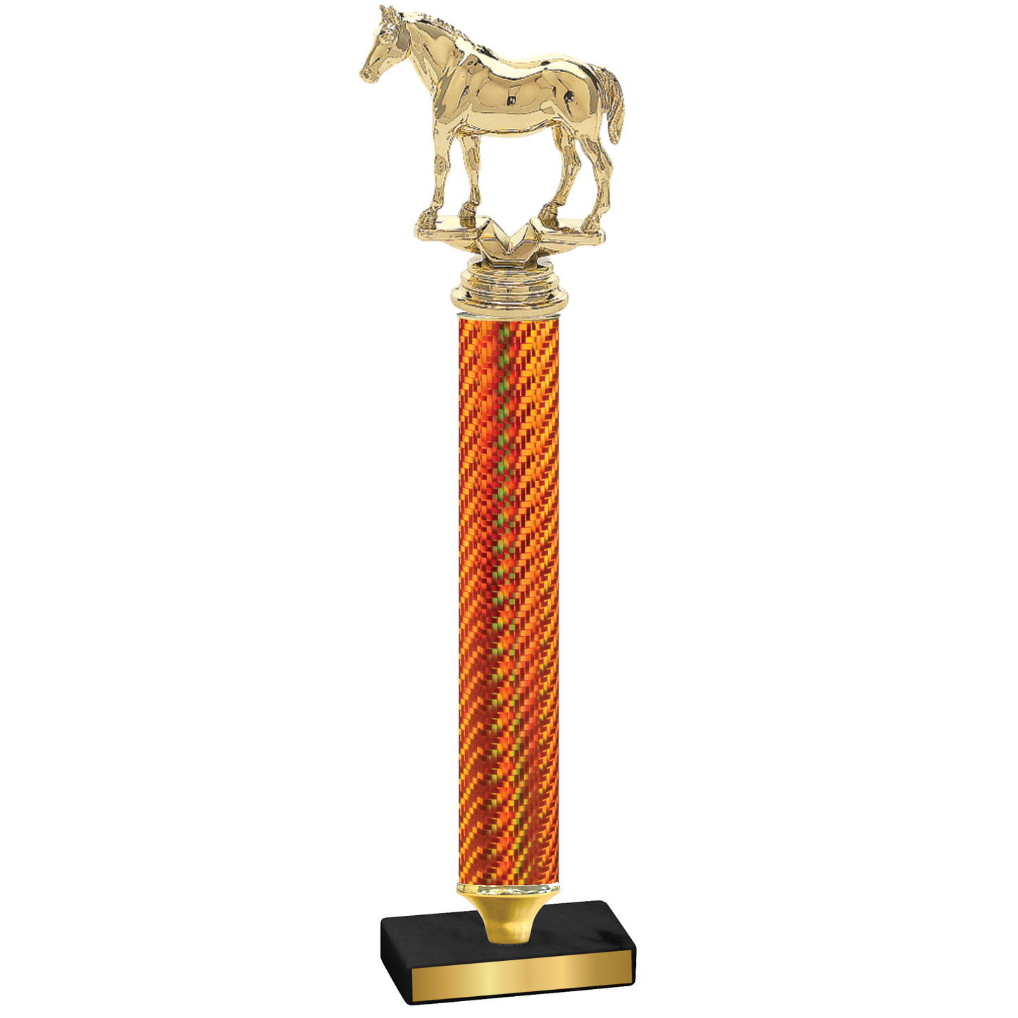 Value Orange Carbon Fiber Horses Trophy