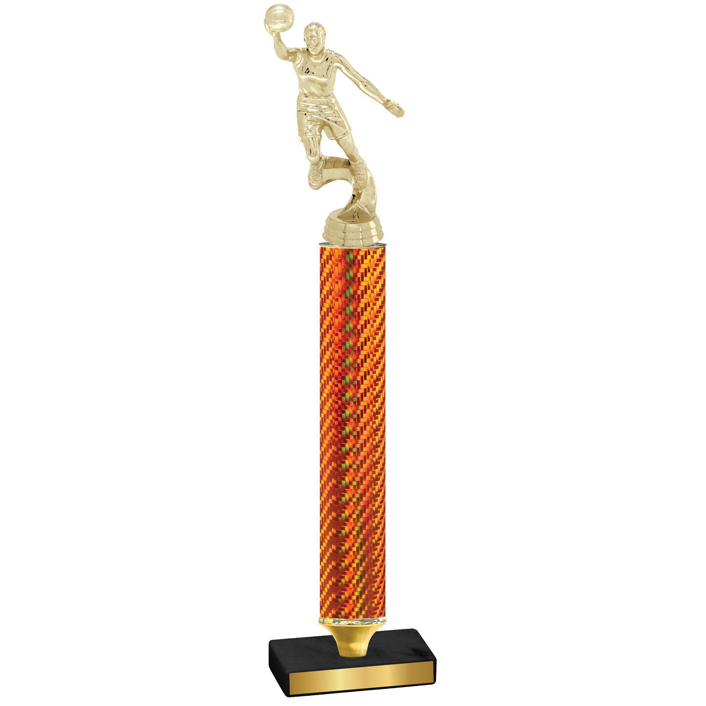 Value Orange Carbon Fiber Basketball Trophy