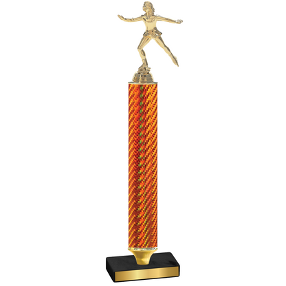 Value Orange Carbon Fiber Skater Trophy