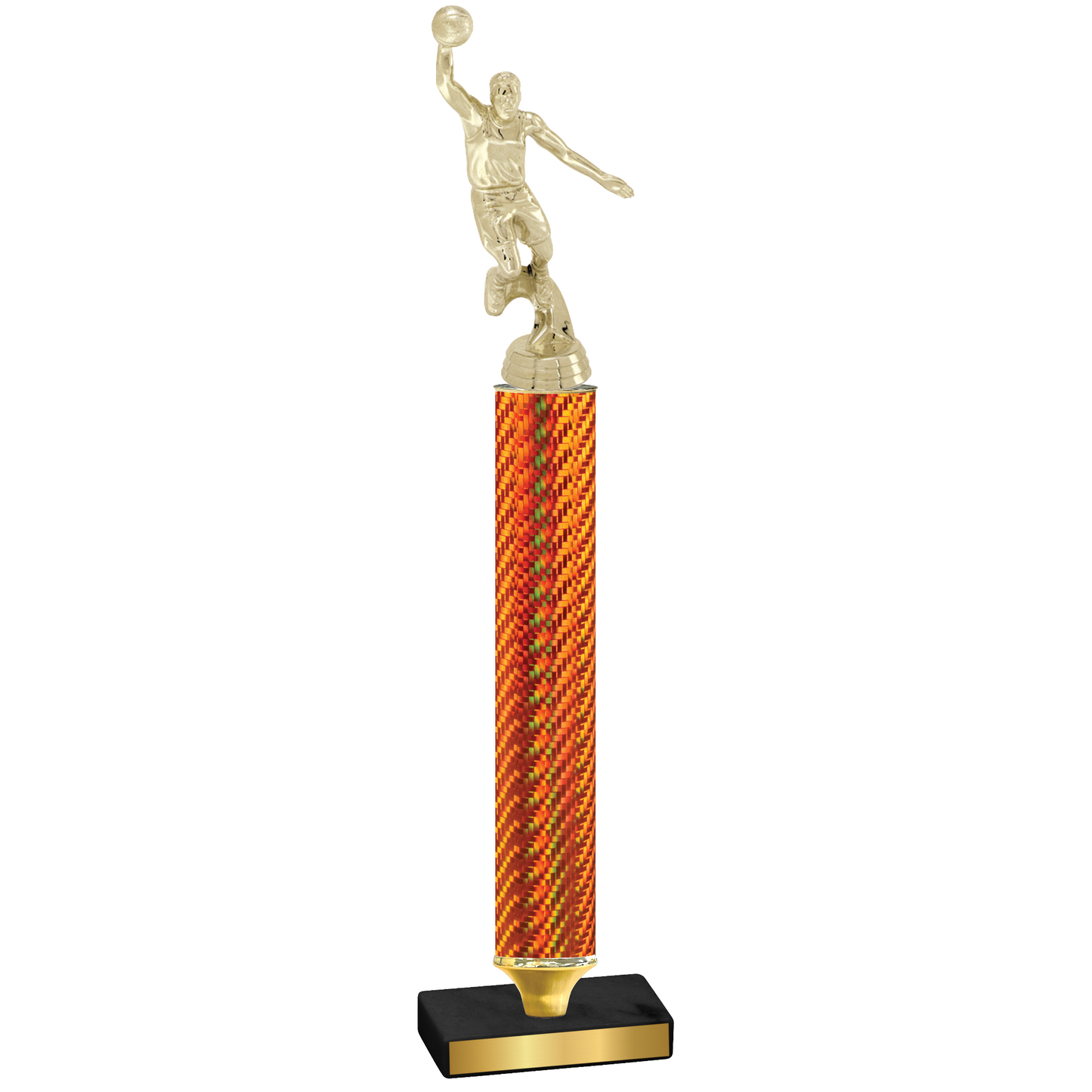 Value Orange Carbon Fiber Basketball Trophy