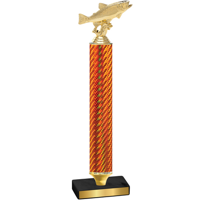 Value Orange Carbon Fiber Fishing Trophy