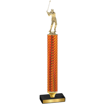 Value Orange Carbon Fiber Golf Trophy