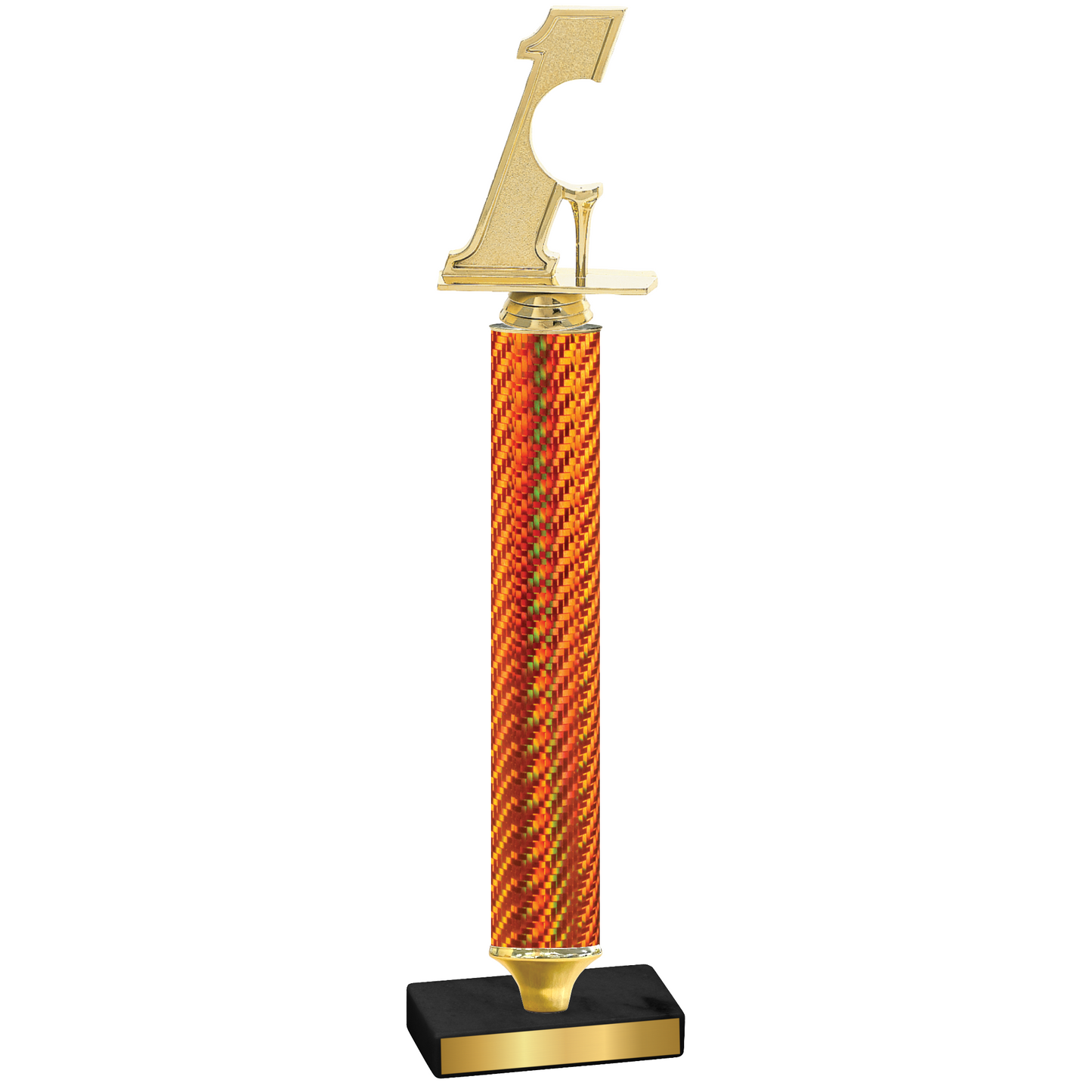 Value Orange Carbon Fiber Golf Trophy