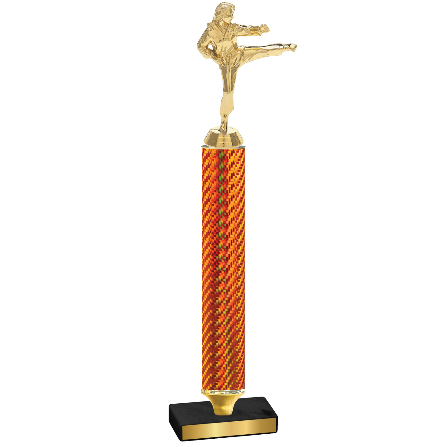 Value Orange Carbon Fiber Karate Trophy