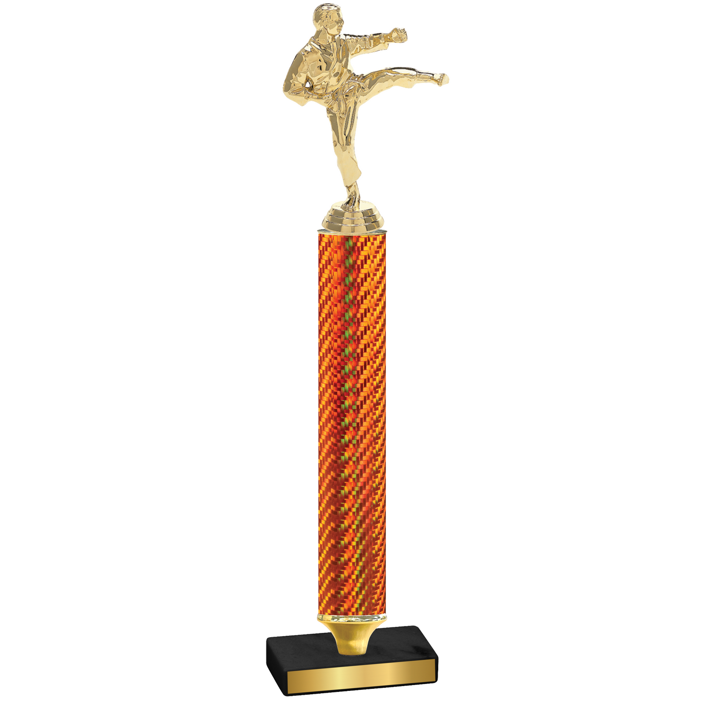 Value Orange Carbon Fiber Karate Trophy