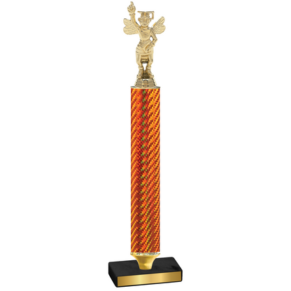 Value Orange Carbon Fiber Academics Trophy