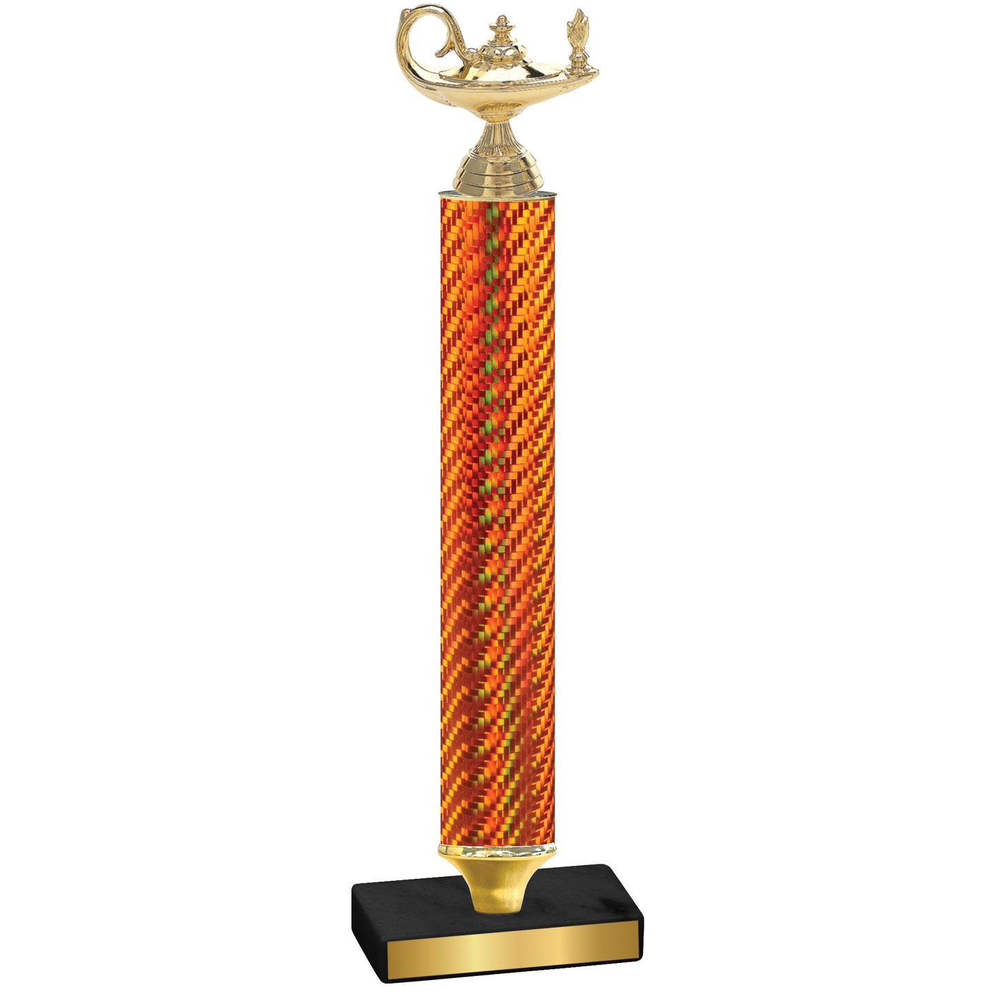 Value Orange Carbon Fiber Academics Trophy