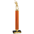 Value Orange Carbon Fiber Baseball Trophy