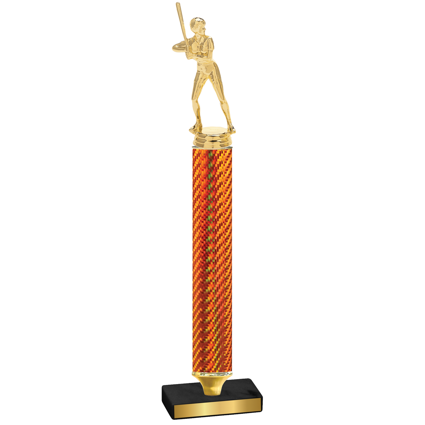 Value Orange Carbon Fiber Softball Trophy