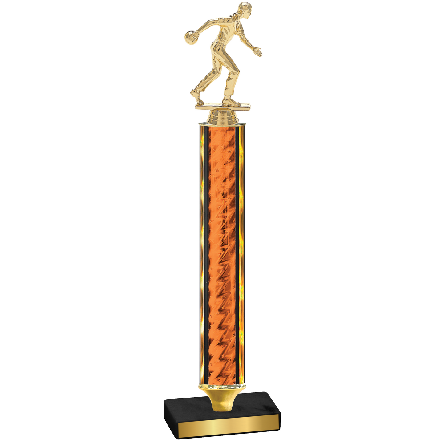 Value Orange Glacier Bowling Trophy