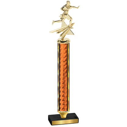 Value Orange Glacier Flag Football Trophy