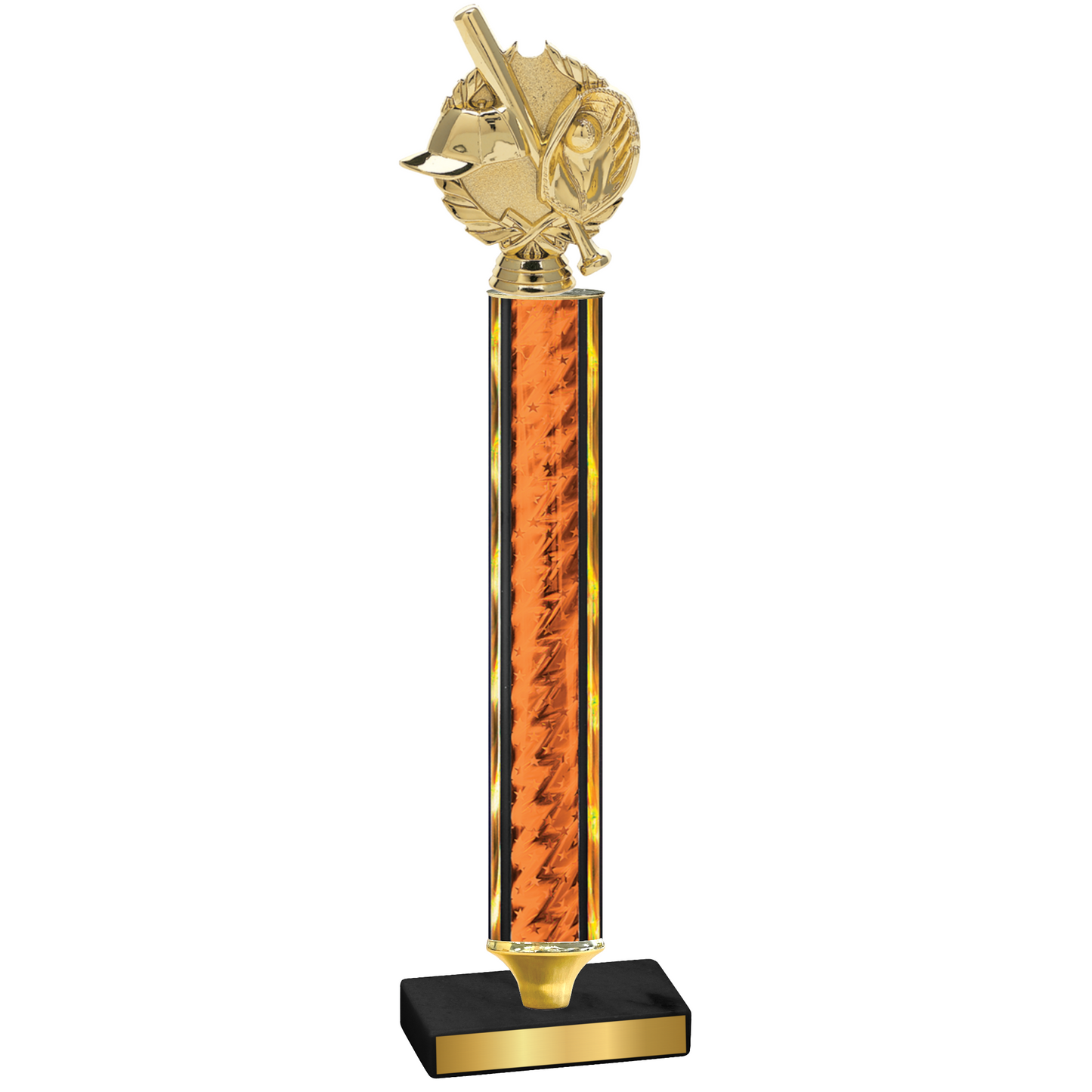 Value Orange Glacier Baseball Trophy