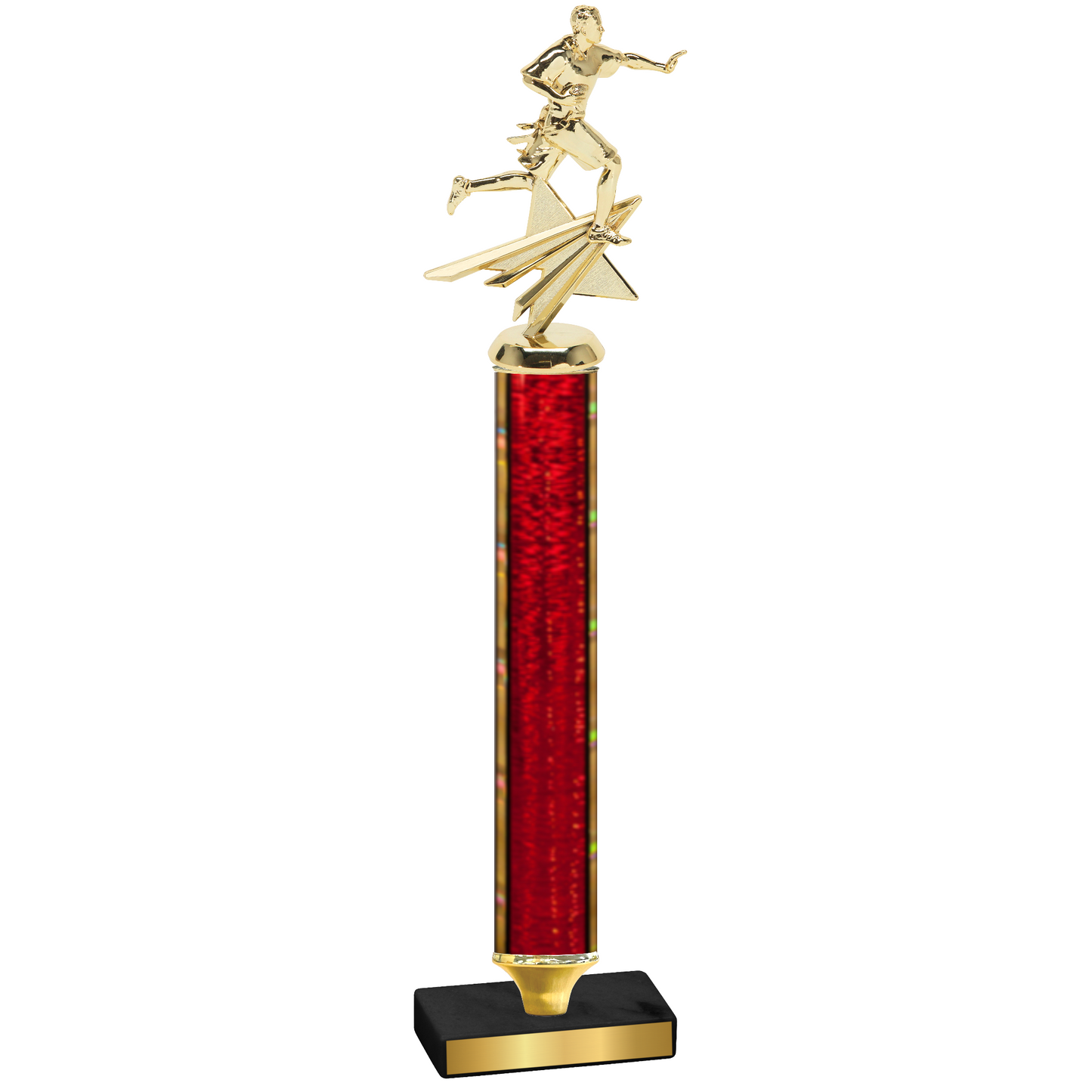 Value Red Glacier Flag Football Trophy