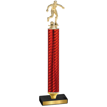 Value Red Carbon Fiber Soccer Trophy