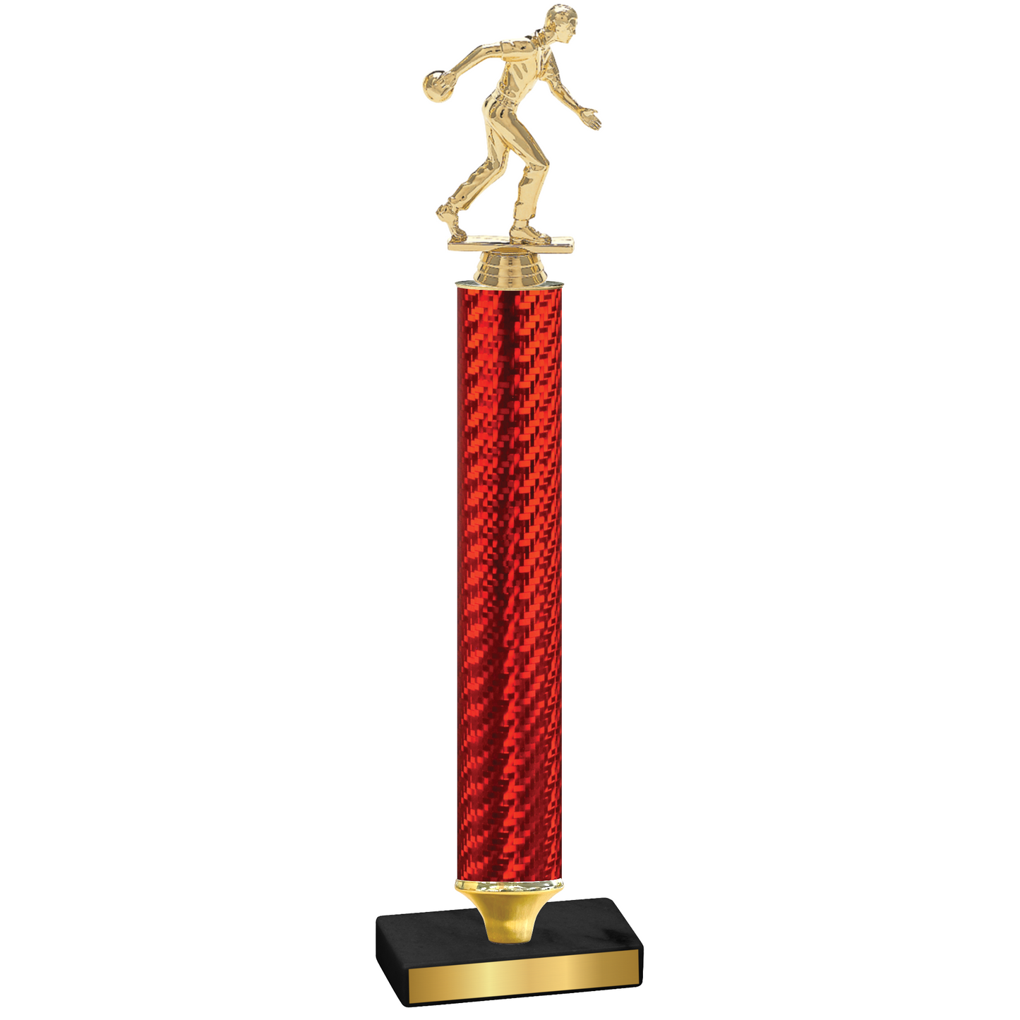 Value Red Carbon Fiber Bowling Trophy