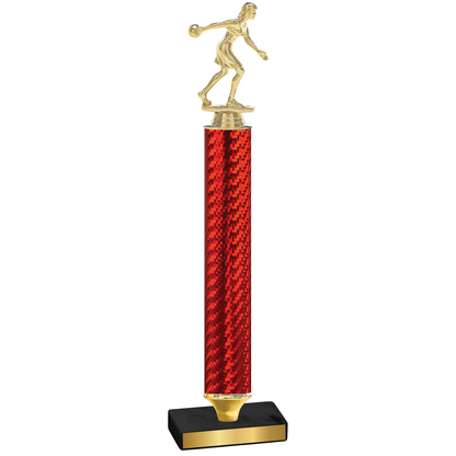 Value Red Carbon Fiber Bowling Trophy