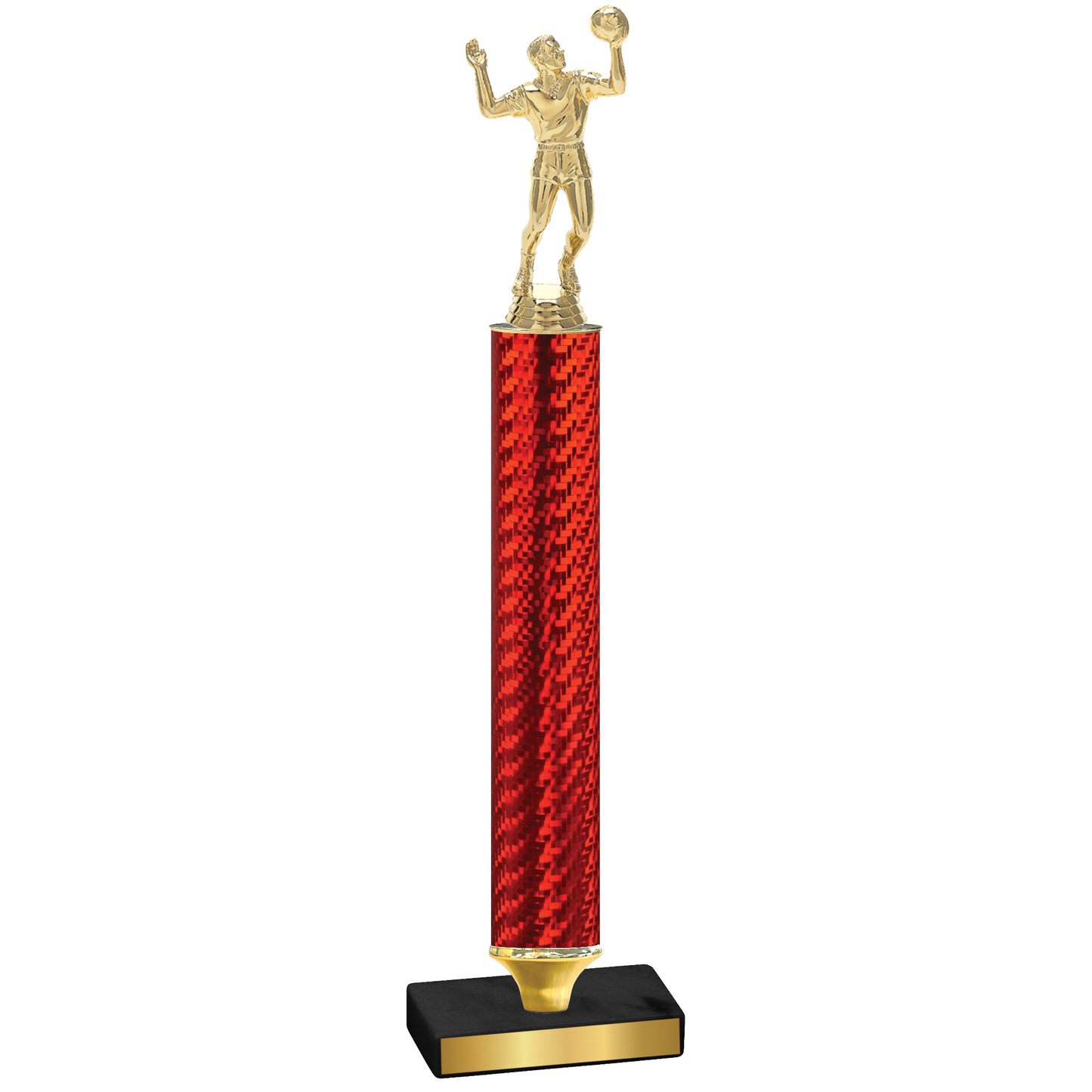 Value Red Carbon Fiber Volleyball Trophy