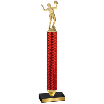 Value Red Carbon Fiber Volleyball Trophy